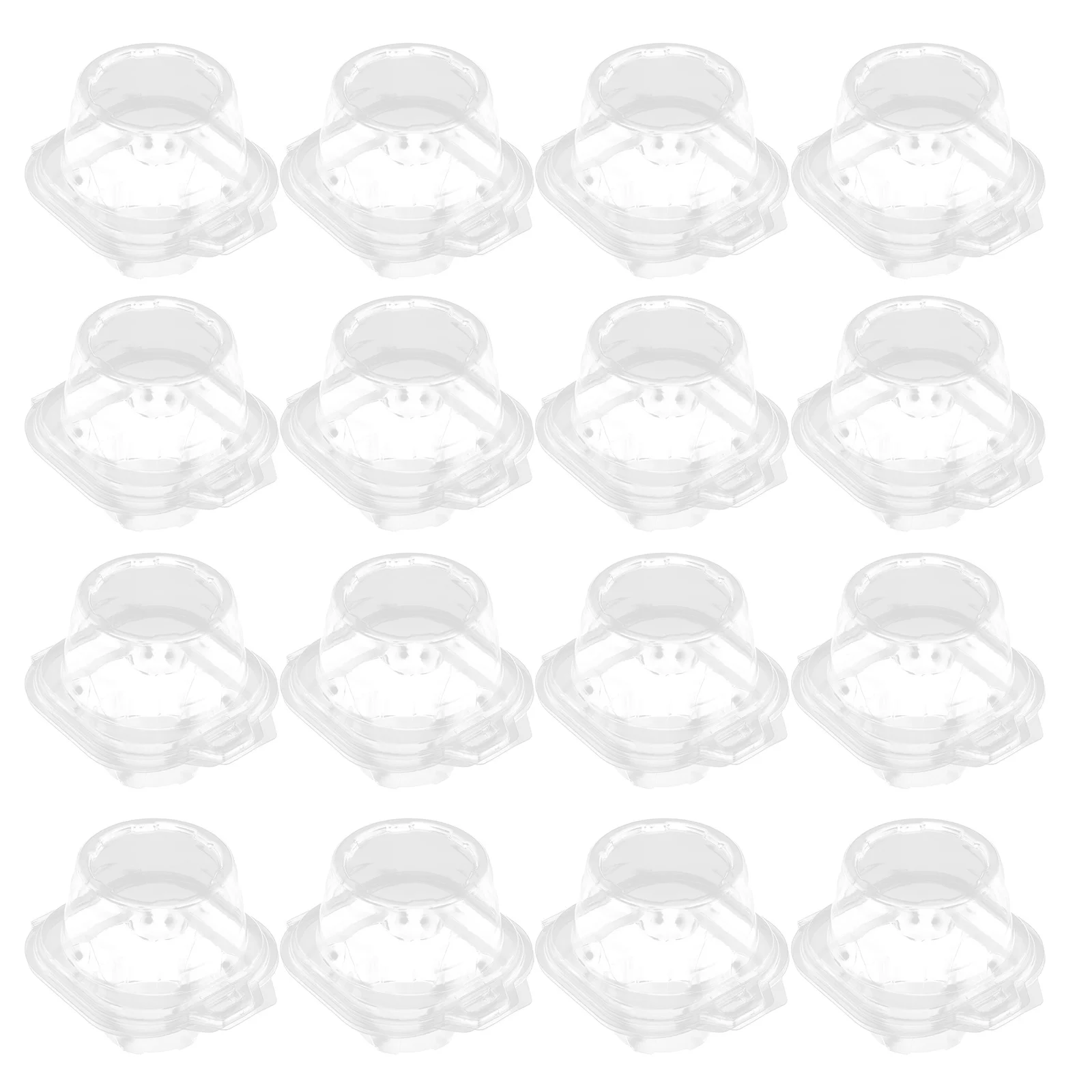 

50Pcs Cupcake Paper Cups Plastic Cake Boxes Dessert Storage Containers for Catering Bakery Pastry Packing Supplies