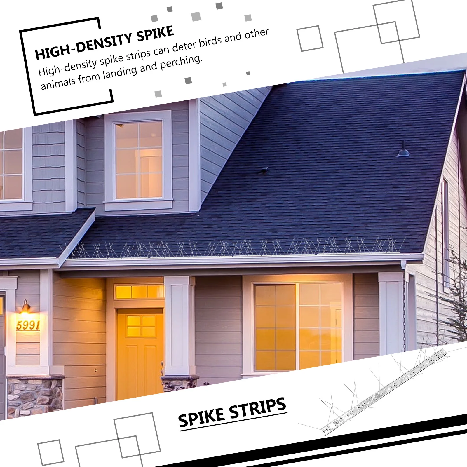 

1Pcs Bird Spike Stainless Steel High Density Anti Rust Pigeon Prevention Fence Spike Outdoor Roof Barrier Pigeon