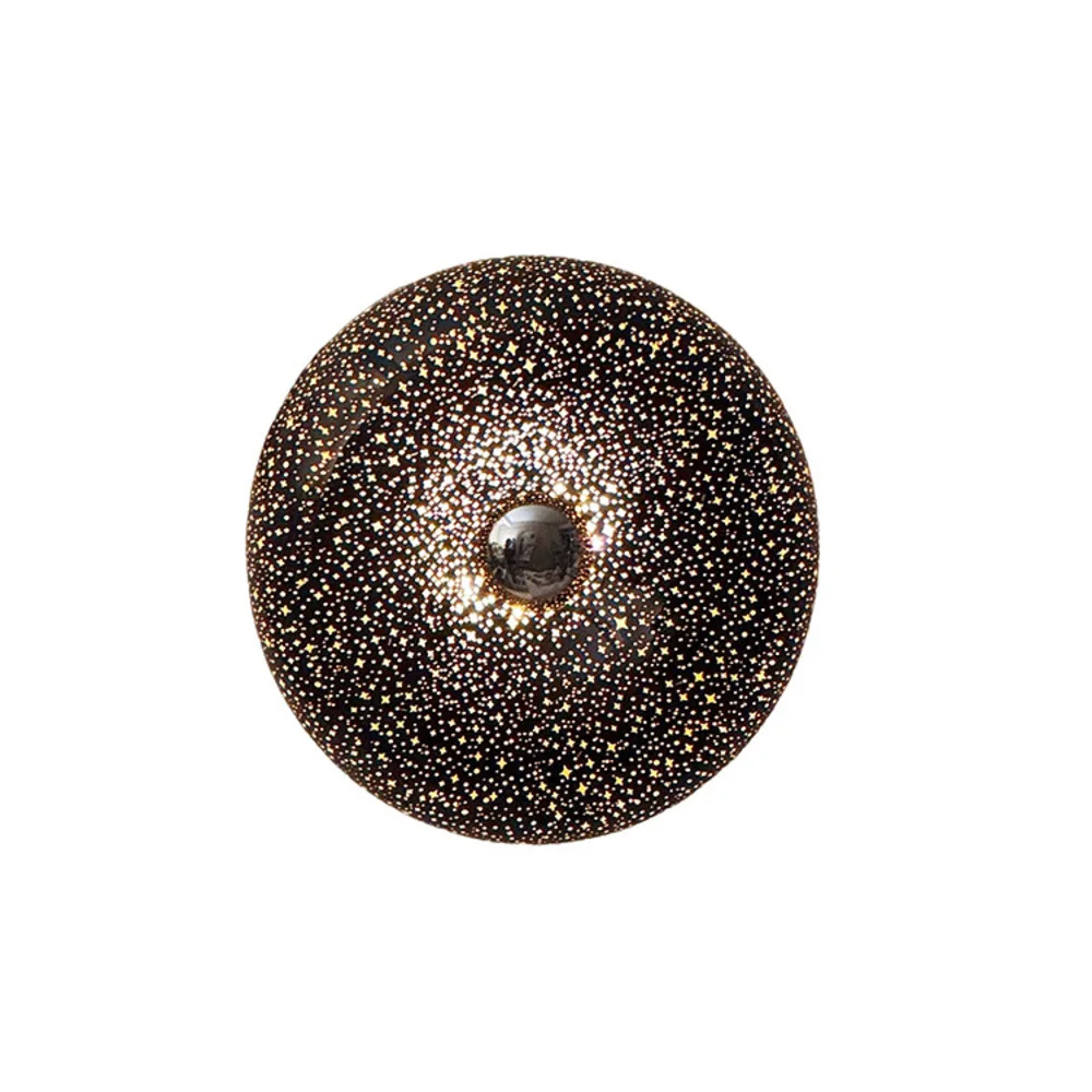 黒星空夜の光オレンジドーナツ男性と女性の誕生日ギフト装飾テーブルランプ