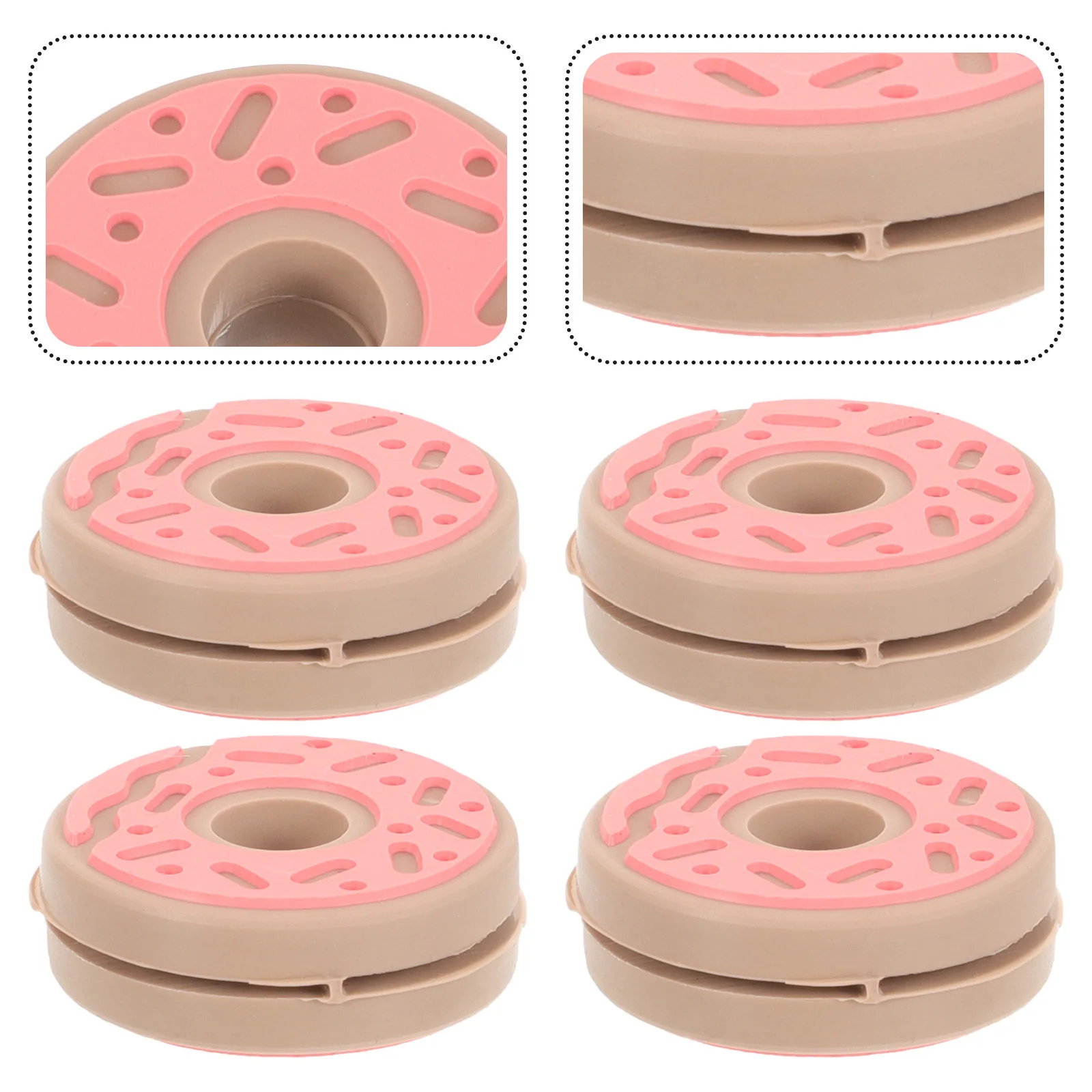 4 قطع من مخمدات مضرب التنس المصنوعة من السيليكون لامتصاص الصدمات وخفيفة الوزن ومتينة للتحكم المحسن #4