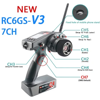 Free shipping Radiolink RC6GS V3 R7FG R6FG R6F 6 channels 7CH Dual Mix Programmable 600M 400M Ground Distance Gyro Integrated