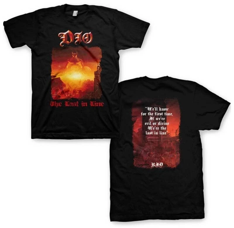 تي شيرت DIO Band Last in Line الجديد مصنوع من المعدن الثقيل باللون الأسود السبت تي شيرت فاخر عالي الجودة لكل من الرجال والنساء Y2k #1