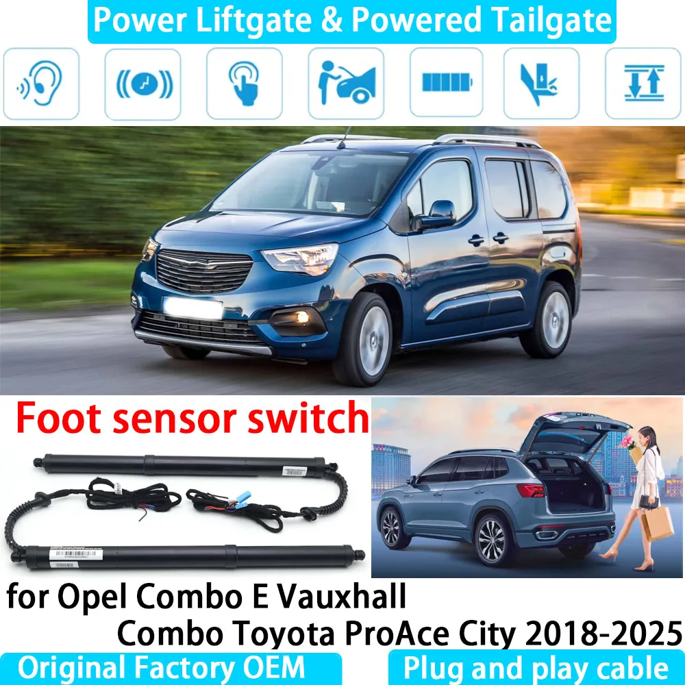 

for Opel Combo E Vauxhall Combo Toyota ProAce City Automatic Electric Power Liftgate Powered Tailgate Strut Tail Gate System