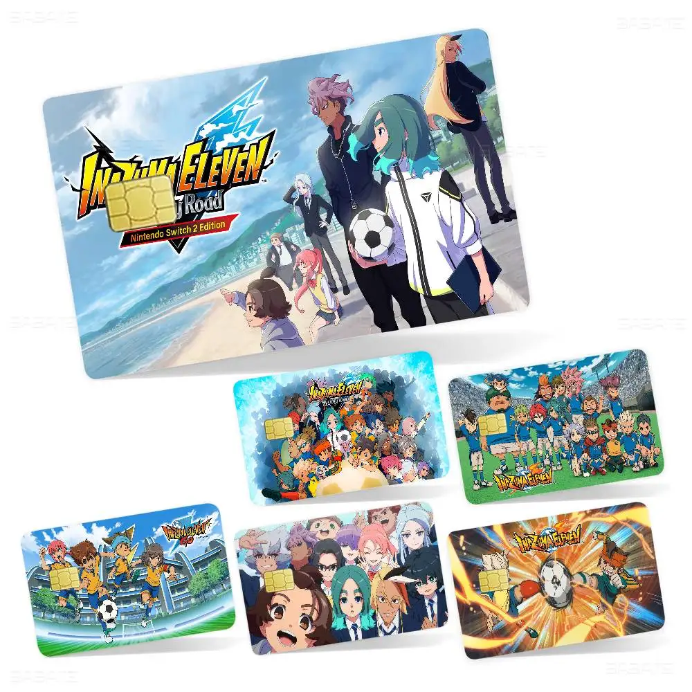 Anime Inazuma Eleven Fashion Matte Gold Silver Black Matte Film Skin Sticker Tape for Bank Credit Debit Card