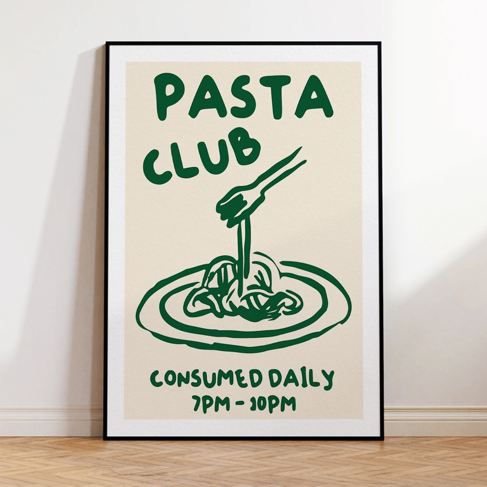 مستهلك نادي المعكرونة يوميا 7pm-10pm جدار الفن يطبع قماش اللوحة المشارك صورة لغرفة المعيشة المطبخ غرفة الطعام ديكور المنزل #2