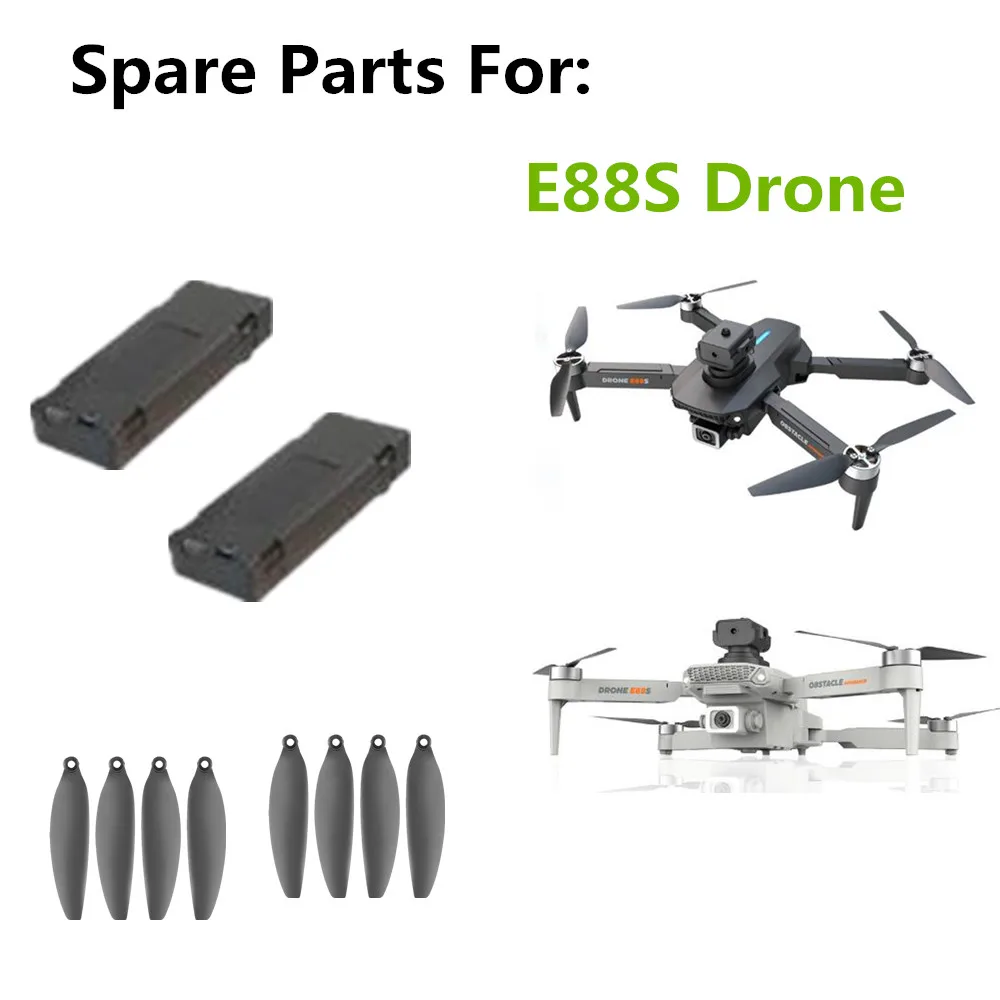 E88S Drone Battery 3.7V 1800Mah  / Propeller  Maple Leaf / For E88S Drone E88S Drone Spare Parts E88S Batteries