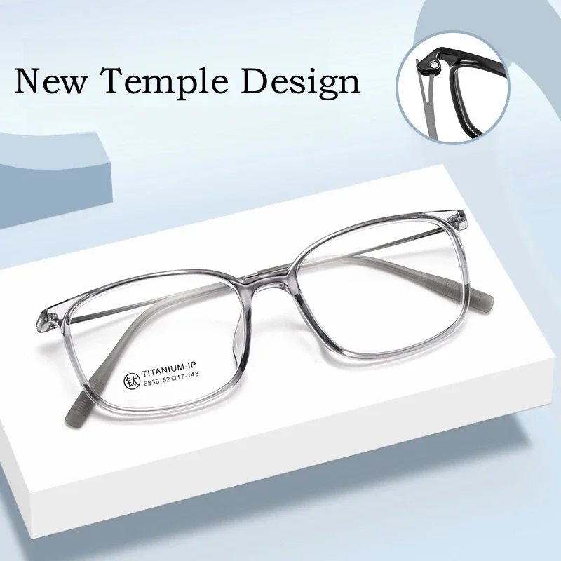 OLLYMURS Ultra Light Flexible TR90 Prescriptions Glasses Frame Men Women Retro Titanium Alloy Optical Frame Eyeglasses Eyewear