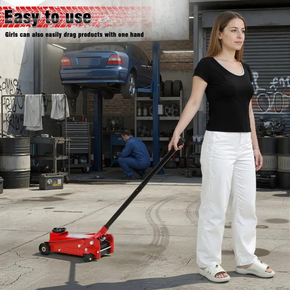 Home Garage Repair Shop 3 Ton Floor Jack 5-18.5 Inch Lifting Range Heavy Duty Hydraulic Quick Lift Trolley Jack for Car Truck