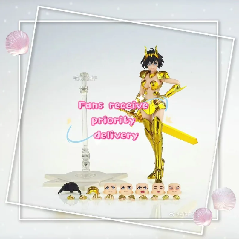 

In Stock GT Saint Cloth Mythical Female Golden Capricorn Sacred Contract Goat Andrea Action Figure Collection Gift