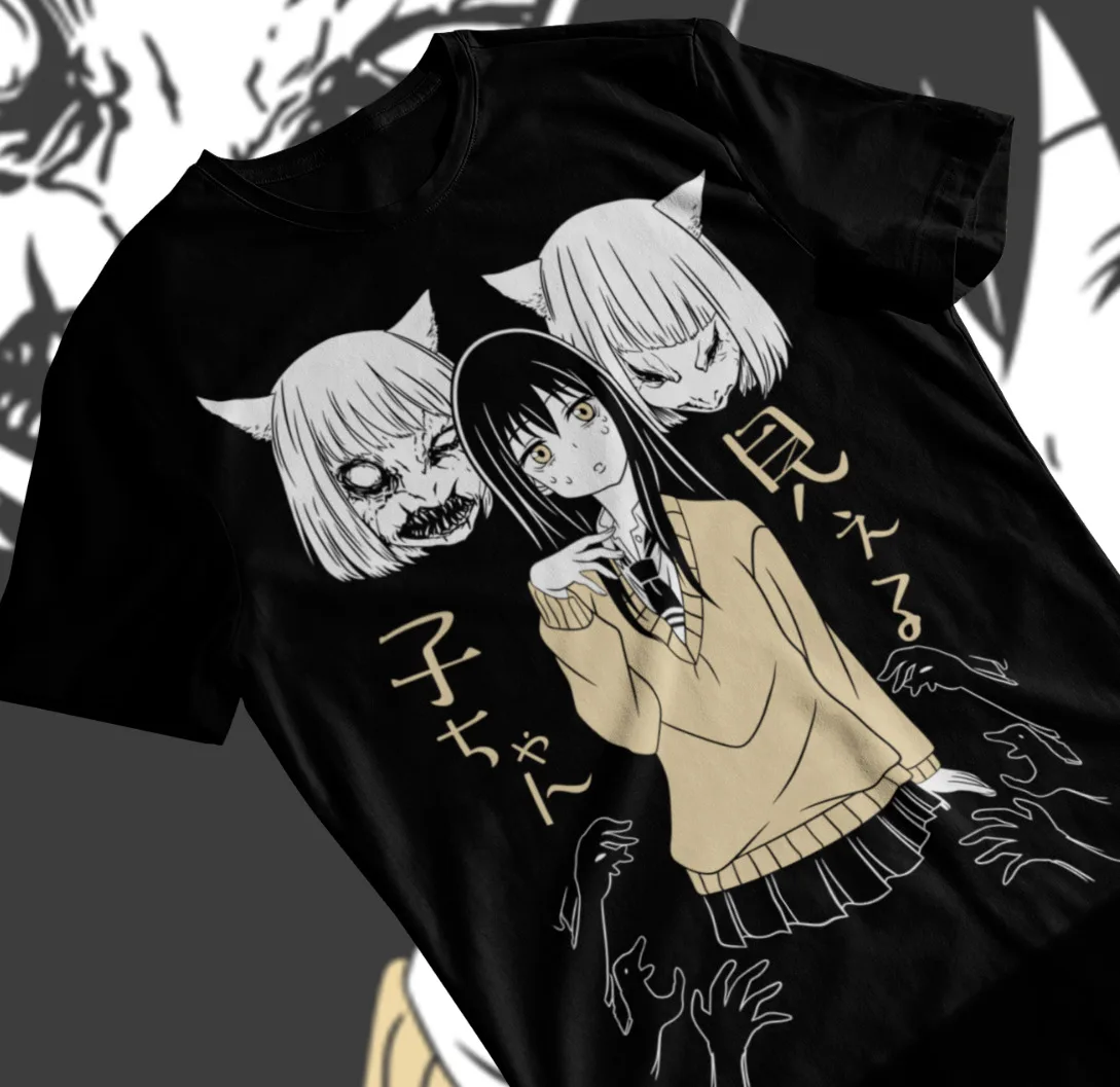 Camiseta de Mieruko Chan, camisa de Manga de terror, camiseta de Mieruko Chan