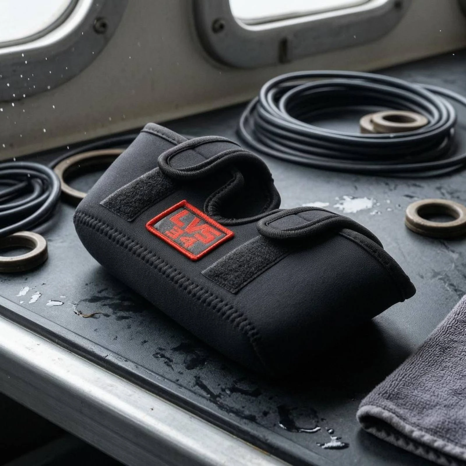 Kép 6: Bolthajtásos Érzékelő fedezze hook-and-loop straps Neoprén Érzékelő fedezze Vagyonvédelem Auxiliaire reinforced Szegélykő stitched seams
