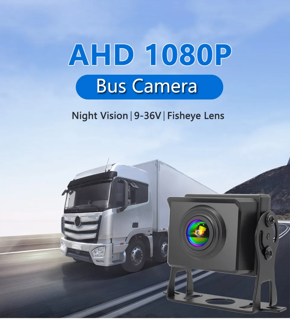 Smartour Truck Bus Rückansicht Rückfahrkamera HD AHD 1920*1080P Fisheye-Objektiv Weitwinkel Wasserdicht CCD HD Nachtsicht – Detail 1