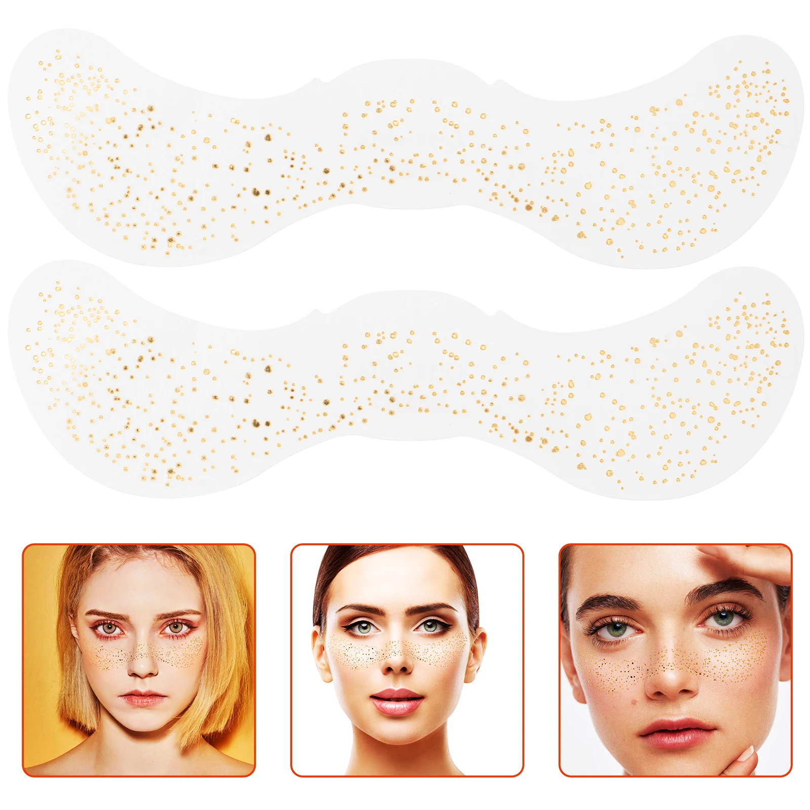 

6 Sheets Freckle Patch Face Decoration Freckles Stickers Festive Makeup Water Transfer Paper Fashionable