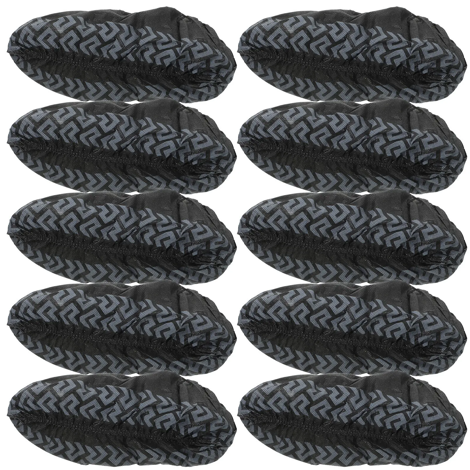 

100 шт. черных одноразовых бахил из нетканого материала, утолщенные, противоскользящие, дышащие, для использования дома, в офисе и в путешествиях