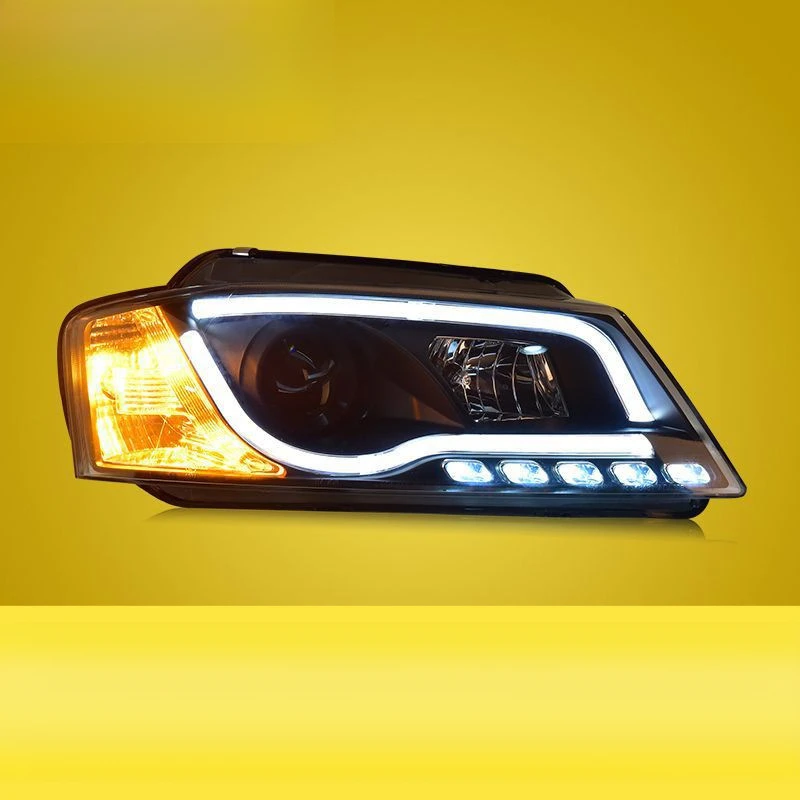 Suitable for Audi A3 Headlight Assembly 08-12 Model Modified LED Light Guide Daytime Running Light Bi-Optic Lens Xenon Headlight