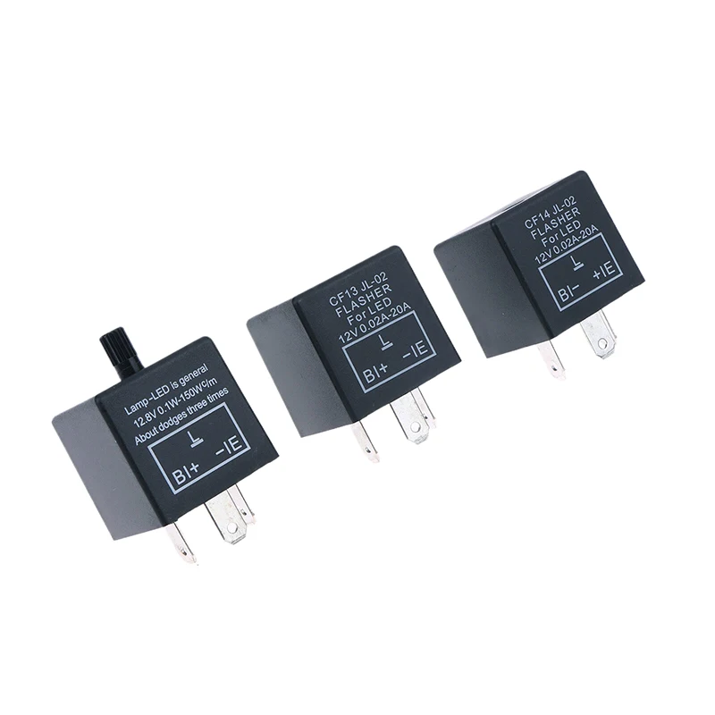 1Pcs CF13KT CF13 CF14 Universal 3 Pins 12V 0.02A-20A Adjustable LED Turn Light Flasher Flash Relay Motorcycle Switch