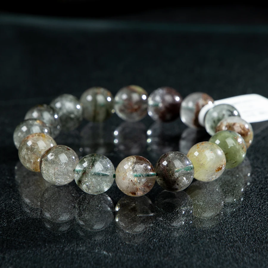 

TIMESWIND Authentic 5A-type Crystal Green 12mm Round Beaded Lucky Women Bracelet Fashion Jewelry with Certificate