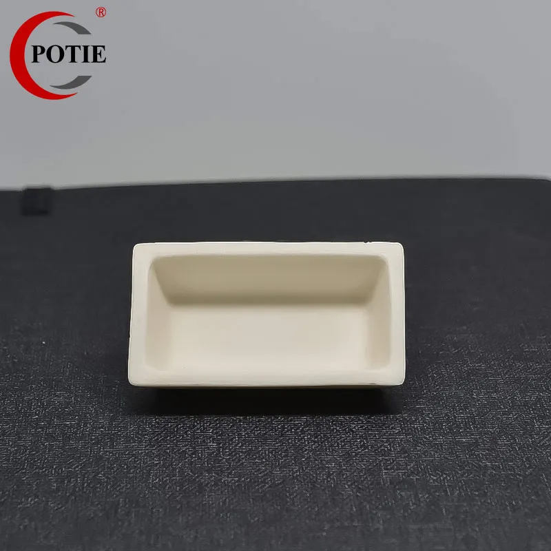 Chemical Laboratory Equipment Tube Furnace trapez Corundum Crucible Lab Porcelain Combustion Boat With No Lid Melting Crucible