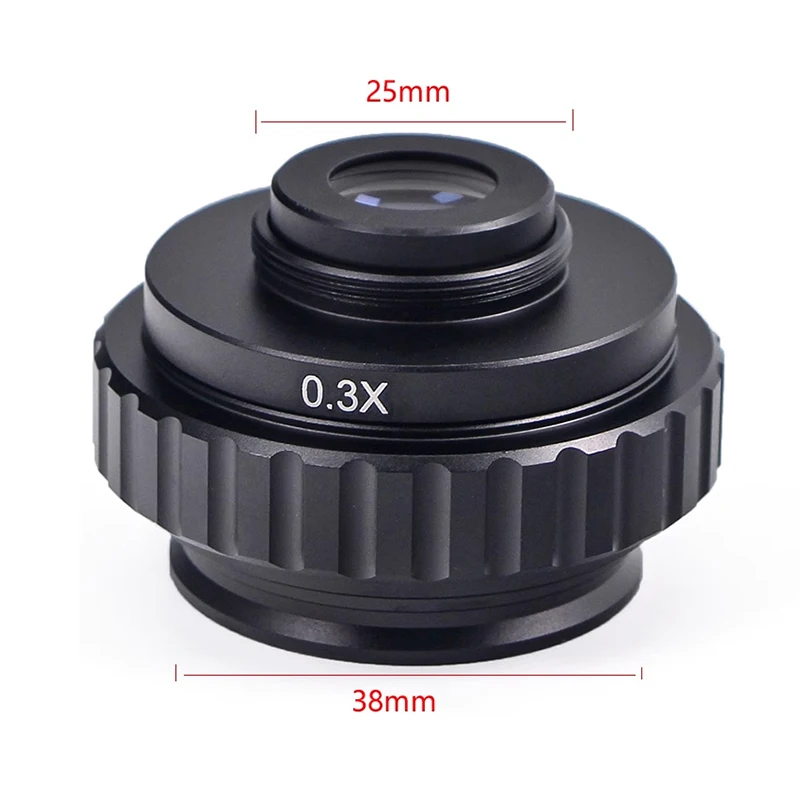 C-Mount Adapter Lens 0.3X 0.35X 0.4X 0.5X 1X CTV Adjustable Focus For Trinocular Stereo Microscope 38MM Interface Camera Adapter