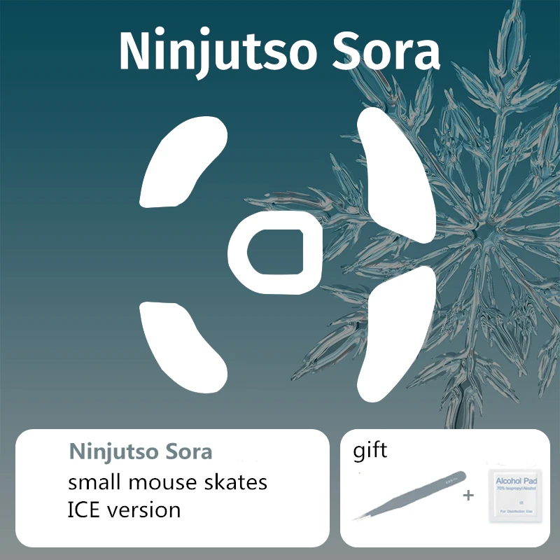 1 Set/pack Replacement Mouse Skates For Ninjutso Sora Control Speed Mouse Feet ICE Version Mice Glides Small And Big For Choice
