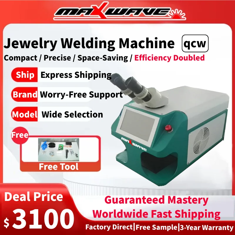 Automatic QCW Jewelry Laser Welder 150W, Programmable Desktop Welding System for Consistent Results