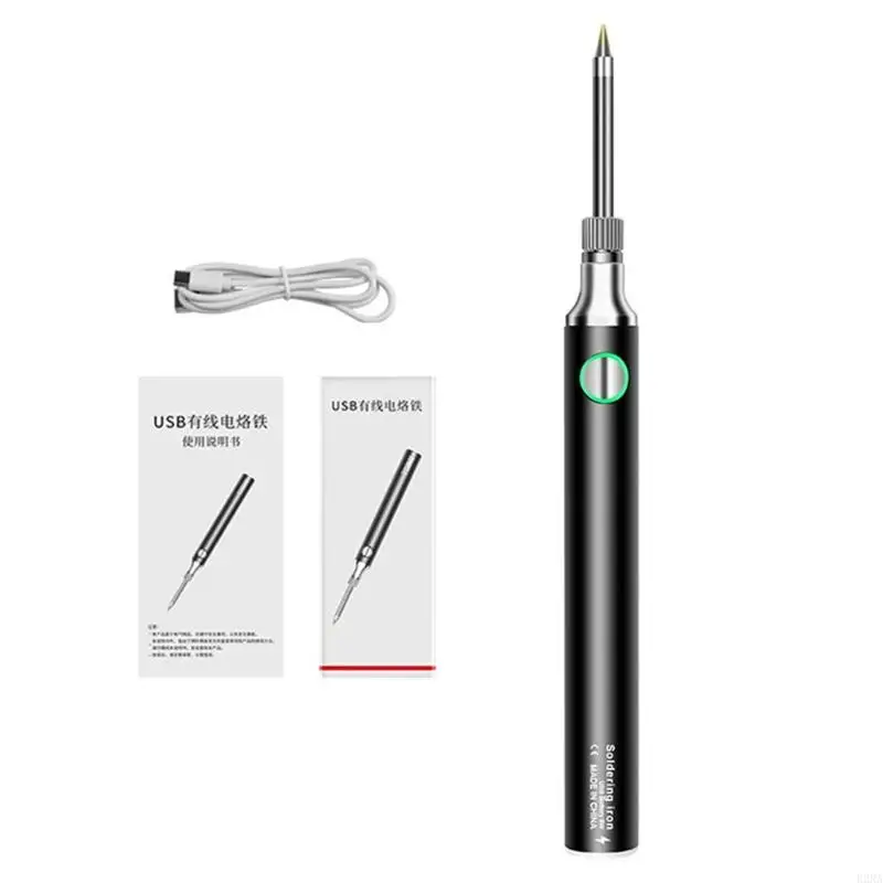 Portable Soldering Iron Welding Fast Charging with LED Light for Home & DIY Use