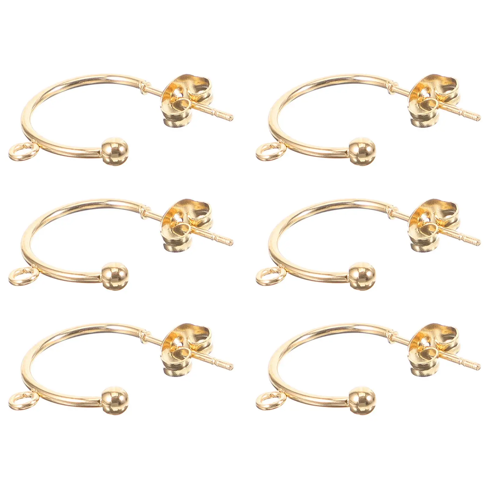

6 шт. металлических крючков для серег с гладкой текстурой, легкие, для рукоделия, изготовления висячих серег, фурнитура для создания украшений ручной работы