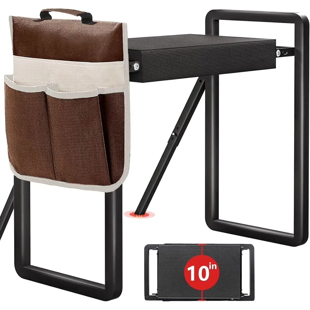 

Heavy Duty Garden Kneeler and Seat or Elderly, 400lbs acity oldable Gardening Stool with Support Legs & Thick Pad, Includes Larg