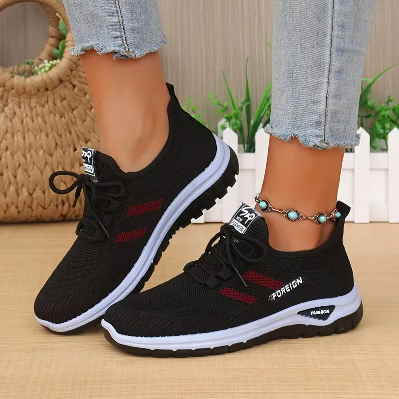 

Women's Non-Slip Breathable Sneakers, Lightweight Soft Insole Casual Walking Shoes