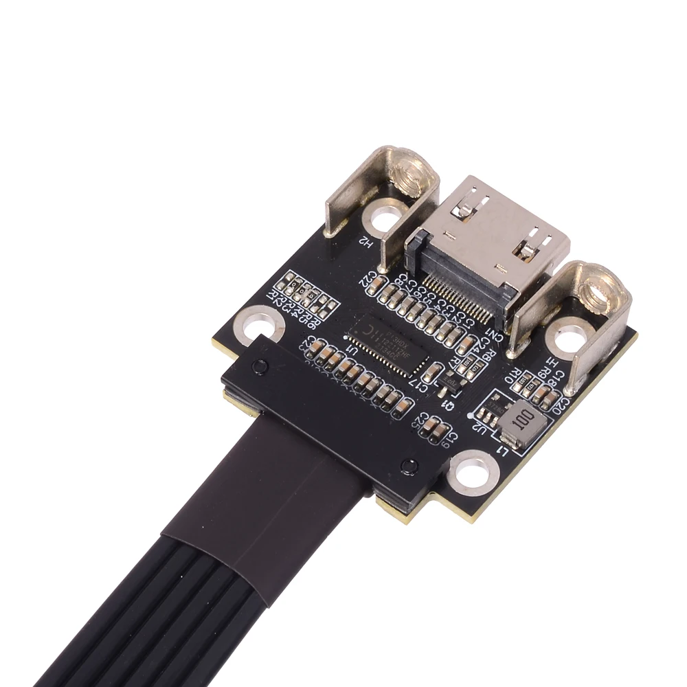 ADT New 24P HD 2.1 Type A-A Male to Female Flat Thin Video Extension Cable Aerial FPV PTZ HDMI2.1 V2.0 Flexible Ribbon FFC Cable