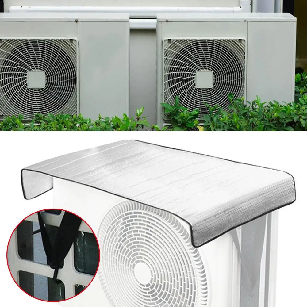 Air Conditioner Cover Outdoor Energy Saving Rainproof Cover Aluminum Foil Insulation Film Dust Prevent Sun Exposure AC Cleaning