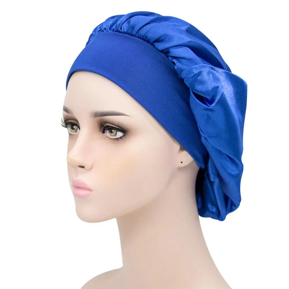 Wide Elastic Satin Stretchy Headband para Mulheres, Cap Sleep Night, Capô de Cabelo, Tampa do Chapéu, Diâmetro, 31cm