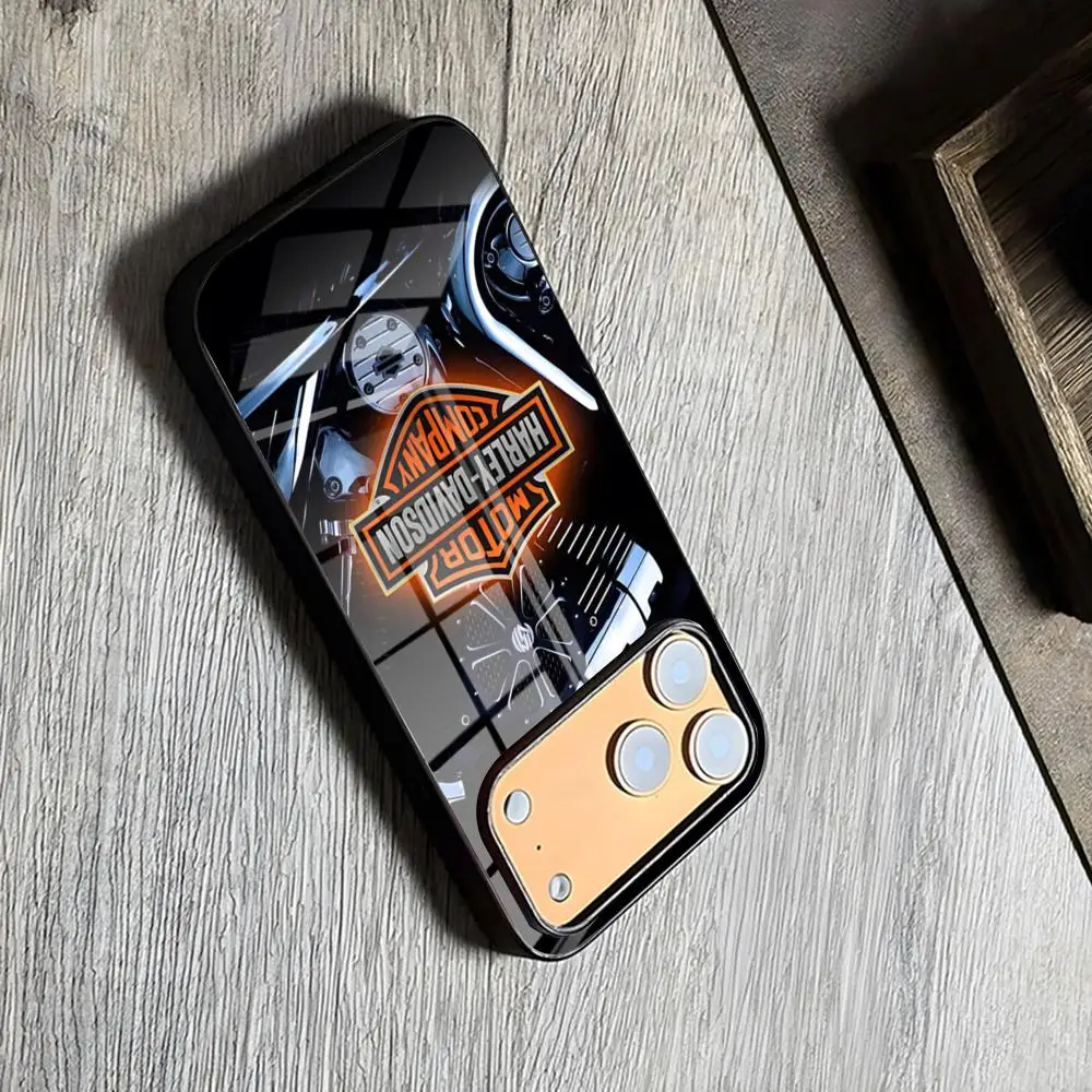 Motorrad Harley Handyhülle PC+TPU für iPhone 17 Air 16 15 17 14 Pro Max 13 Lady 12 11 X XS XR Plus für Samsung S 26 24 23 22 U