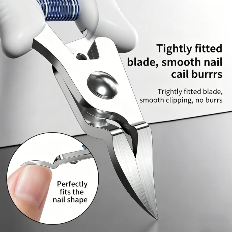 Ouriner Stainless Steel Nail Clipper Modern Eagle Beak Toe Nail Clippers for Nail Grooves and Embedded Nails Concave Blade