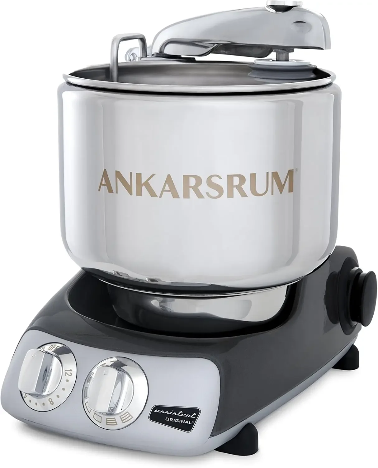 home.Ankarsrum Original 6230 Black Chrome and Stainless Steel 7 Liter Stand Mixer