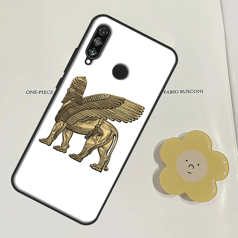 Lamassu Assyrian Winged Lion For Huawei Nova 11 9 10 SE Y60 Y70 Y90 Y61 Y91 Nova 3i 7i 8i 11i P20 P40 Lite P30 Pro Case