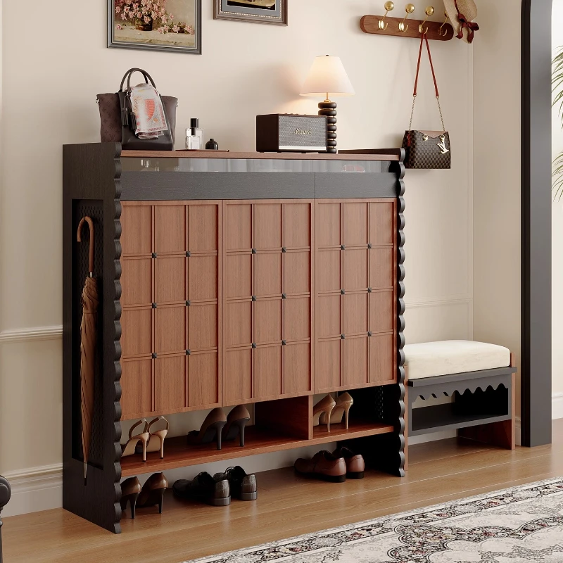 

Vintage Black Shoe Rack Space Saving Storage Unit Shoe Rack Living Room Luxury Muebles Para El Hogar Entrance Furniture Hall