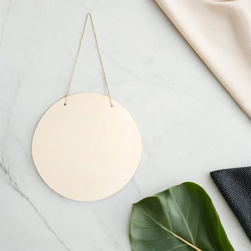 

6pcs 30cm Wooden Sign Blank Unfinished Round Plaque Diy Craft Hanging Decor Circle Board Handmade Sewing Accessories