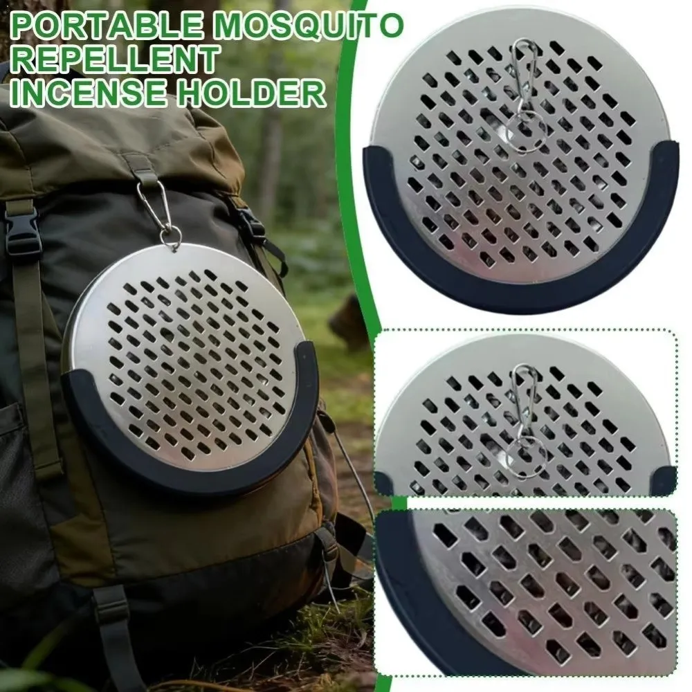 Hangable Hook Included Mosquito Coil Holder Stable Combustion Fireproof & Anti-Scald Hanging Mosquito Repellent Tray