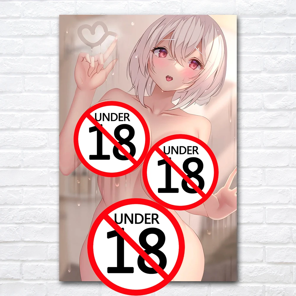 Wall Art Anime Sexy Girl Big Boobs Posters and Prints Manga Canvas Painting Erotic Cartoon Pictures For Boy's Bedroom Home Decor