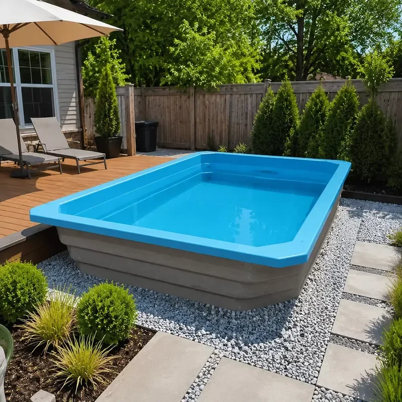 Semi Inground Swimming Pool Steel Prefab Modular Pool for Children Backyard Garden OEM ODM Manufacturer