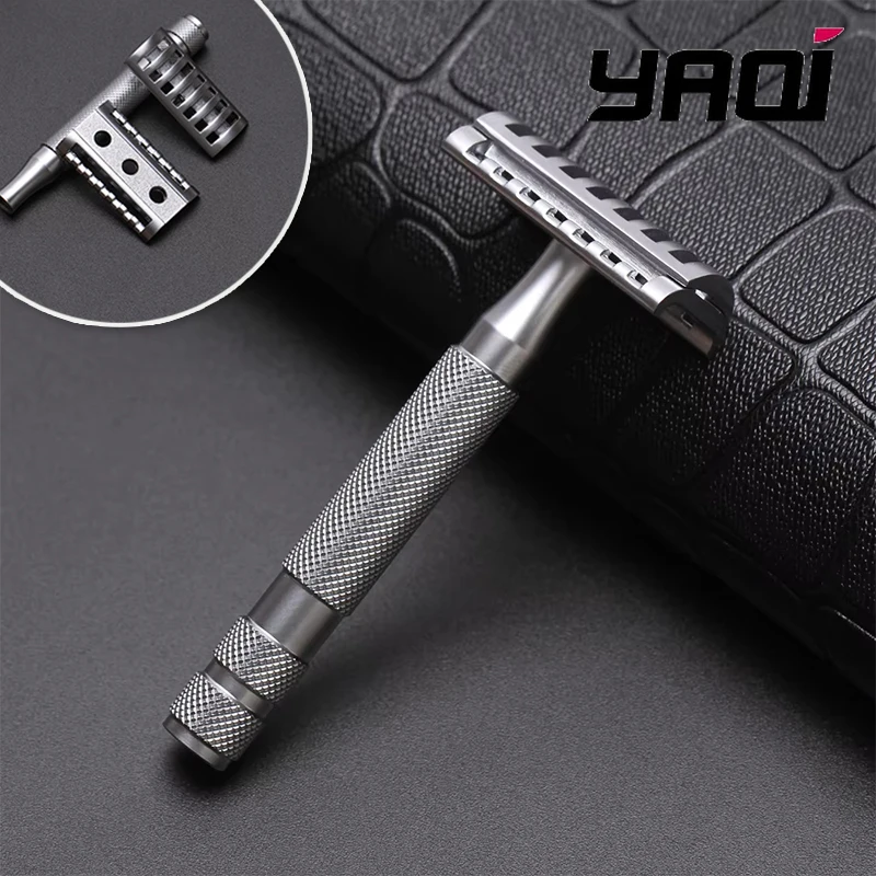 

Yaqi Mens Portable Stainless Steel Handle KNIGHT-HELMET Safety Razor For Travel Home High Quality Shaving Razor New