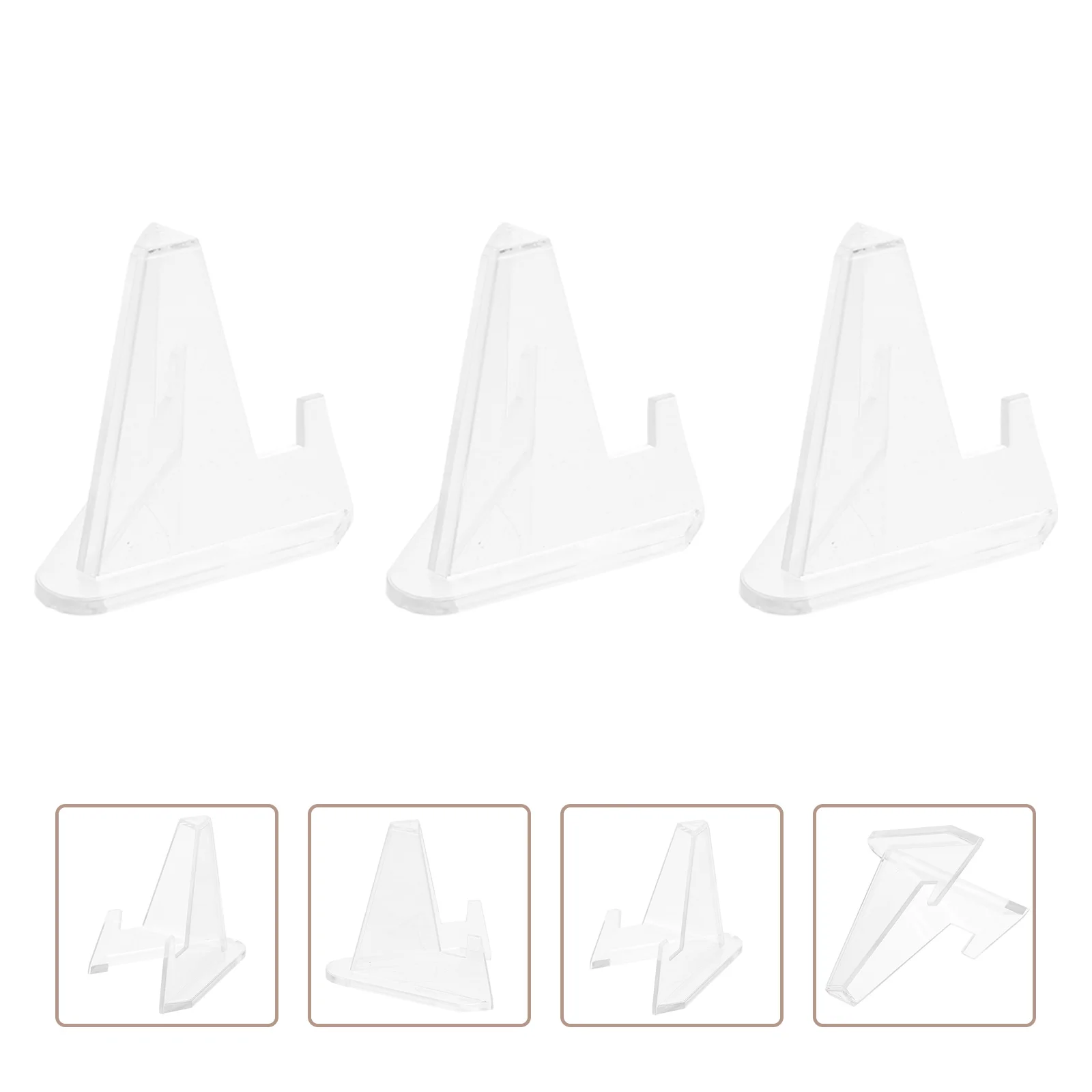 

3Pcs Clear Desktop Massage Board Holder Plastic Scraping Board Display Stand Non Slip Base Organizer Clear Massager Stand