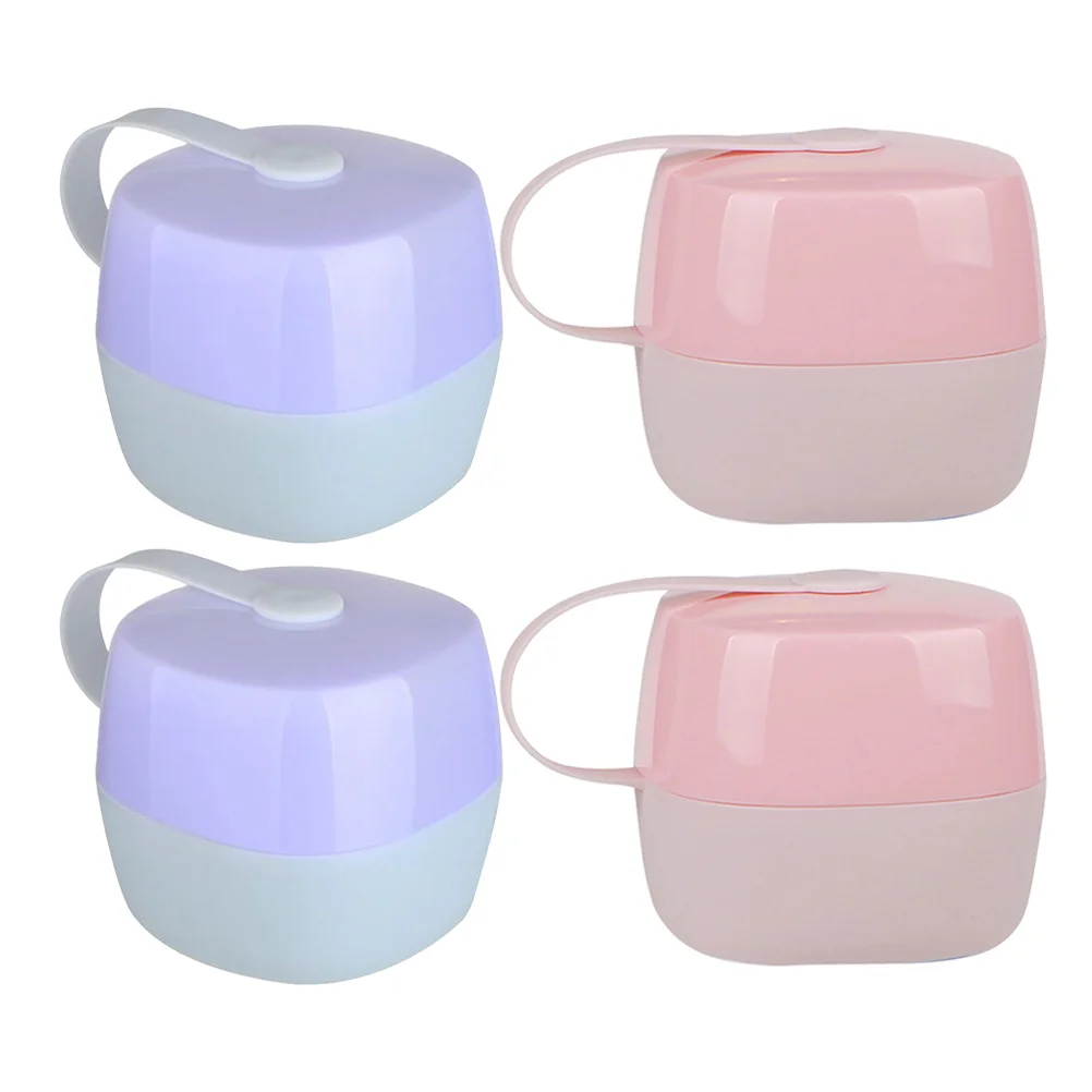

4Pcs Baby Pacifier Storage Box Organizer Portable Holder Case Travel Pacifier Container Safe Baby Accessories Pacifiers Holder