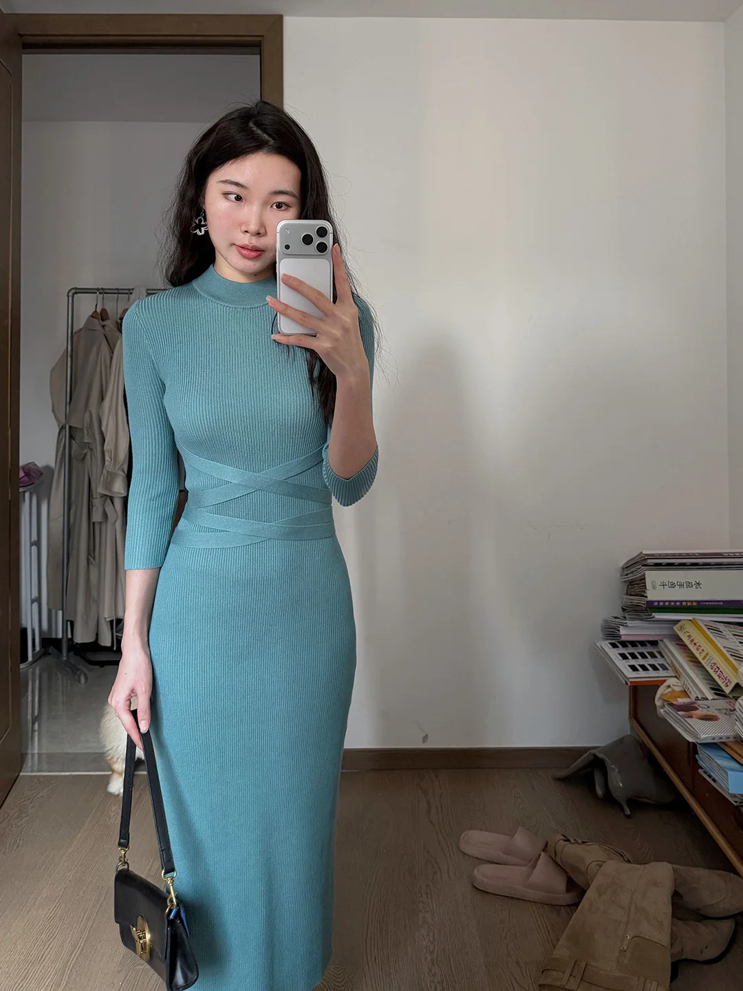 

Женская трикотажная кофта с высоким воротником и поясом, облегающая, для повседневной носки, простая, эластичная...