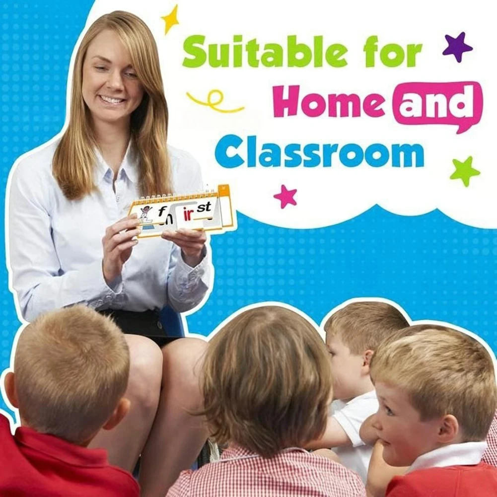 livres-de-famille-de-mots-a-retourner-pour-l'apprentissage-precoce-des-enfants-–-compagnon-d'apprentissage-pour-l'heure-du-coucher