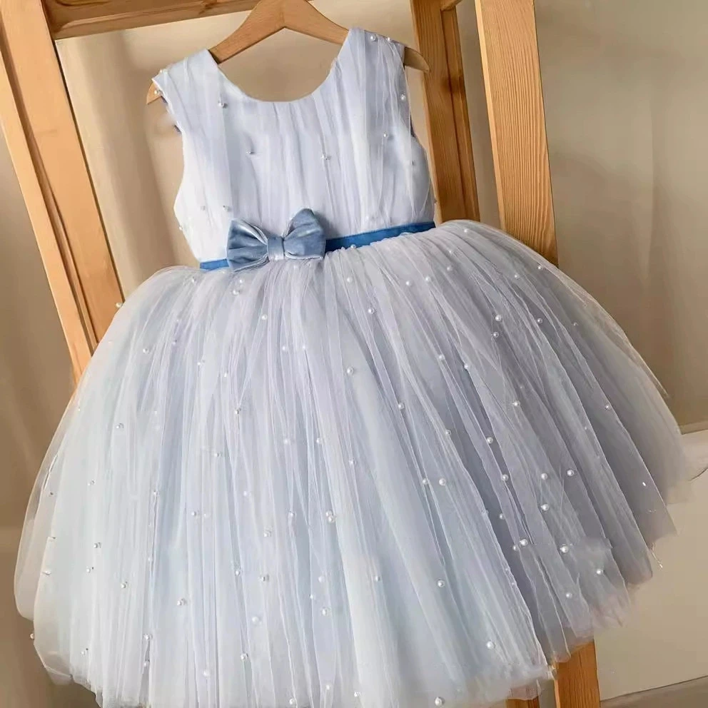 

High-End Girls beading birthday Evening Dresses Princess Costumes for Children's Piano Performances Special Occasions ball Gowns