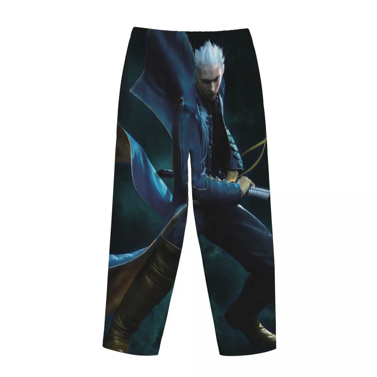 Custom Vergil From The Devil May Cry Series Women Pajama Pants Lounge Sleep Sleepwear Bottoms with Pockets