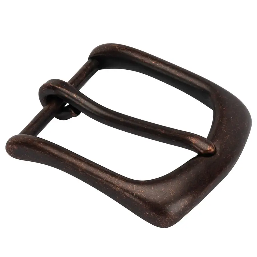 

inch Belt Buckle Single Prong Solid Antiqued Brass for Men Women Belt