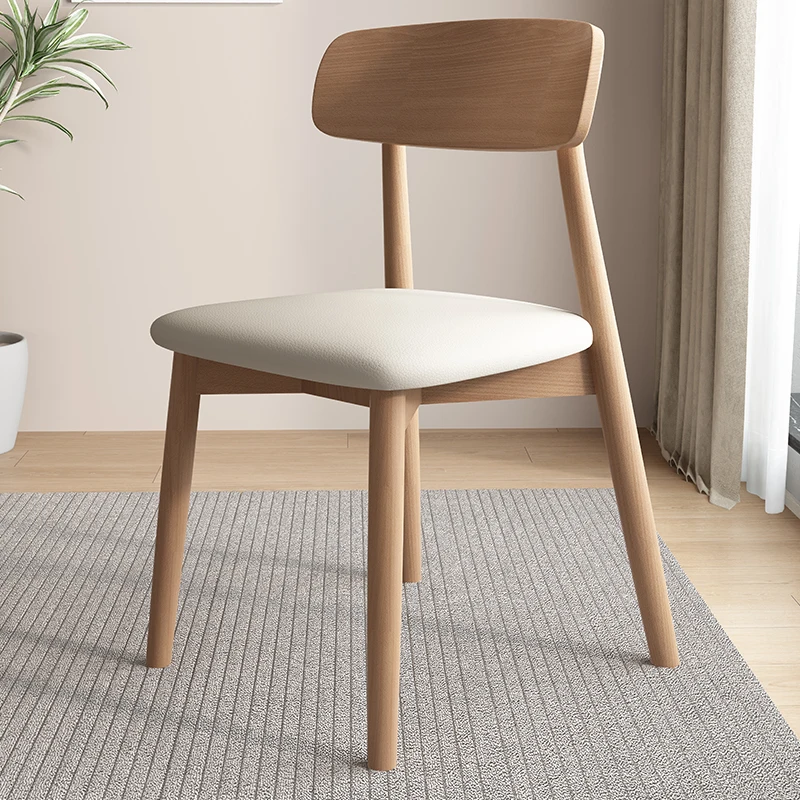 Nordic Wood Dining Chair Living Room Hotel Backrest Simplicity Dining Chair Modern Makeup Silla Comedor Kitchen Furniture DC-396